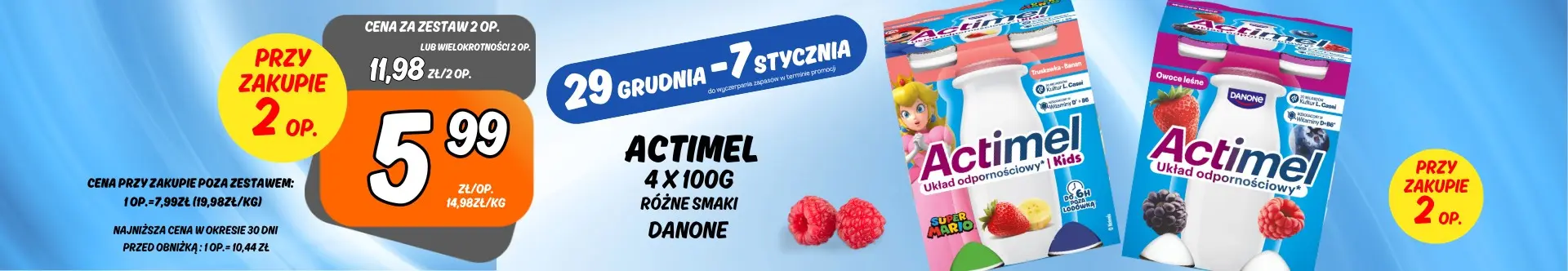 Sklepy Społem - ACTIMEL 4X100G RÓŻNE SMAKI 5.99ZŁ/OP PRZY ZAK. 2OP