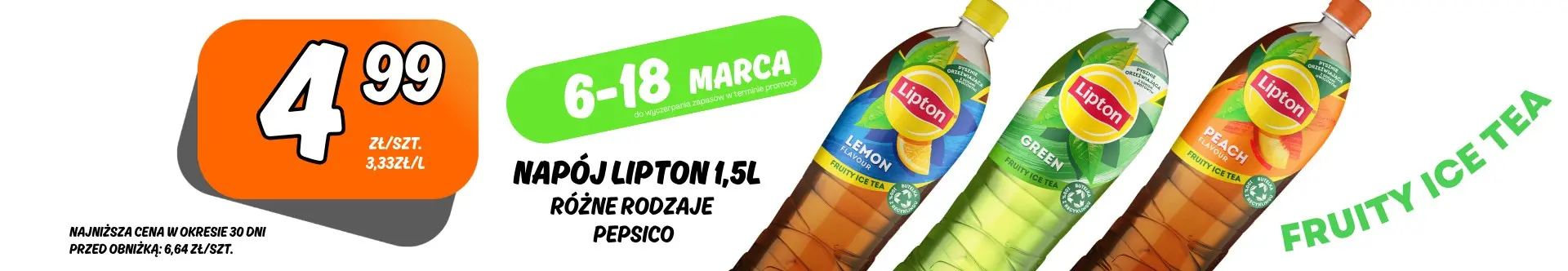 Sklepy Społem - NAPÓJ LIPTON 1.5L RÓŻNE RODZAJE