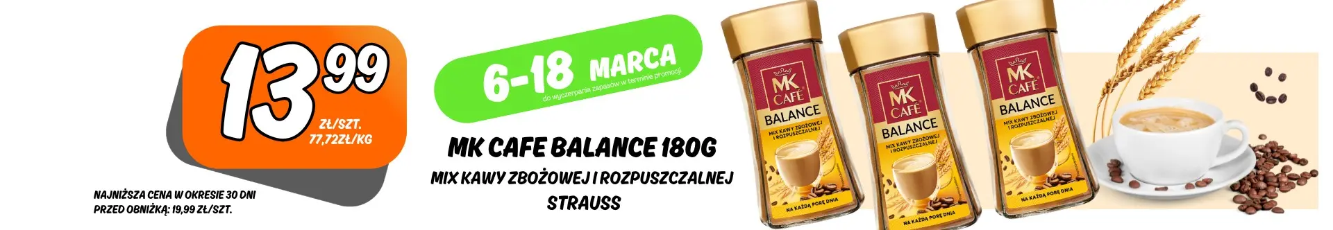 Sklepy Społem - MK CAFE BALANCE 180G