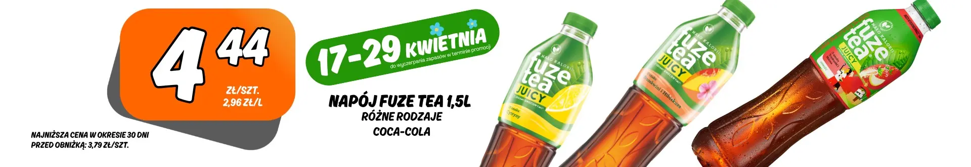 Sklepy Społem - NAPÓJ FUZE TEA 1,5L RÓŻNE RODZAJE
