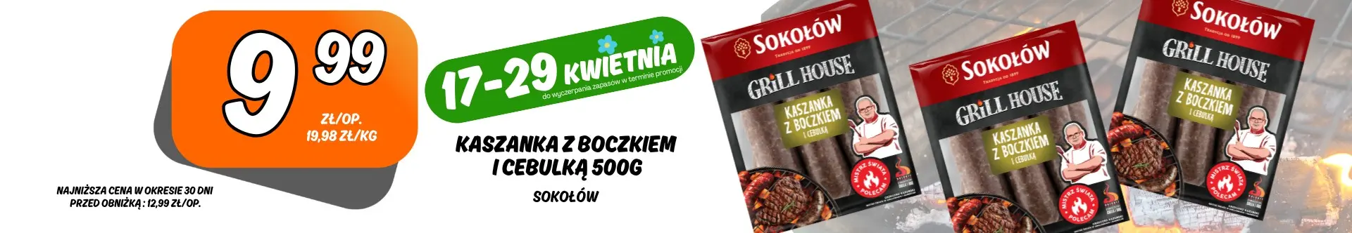 Sklepy Społem - KASZANKA Z BOCZKIEM I CEBULKĄ 500G