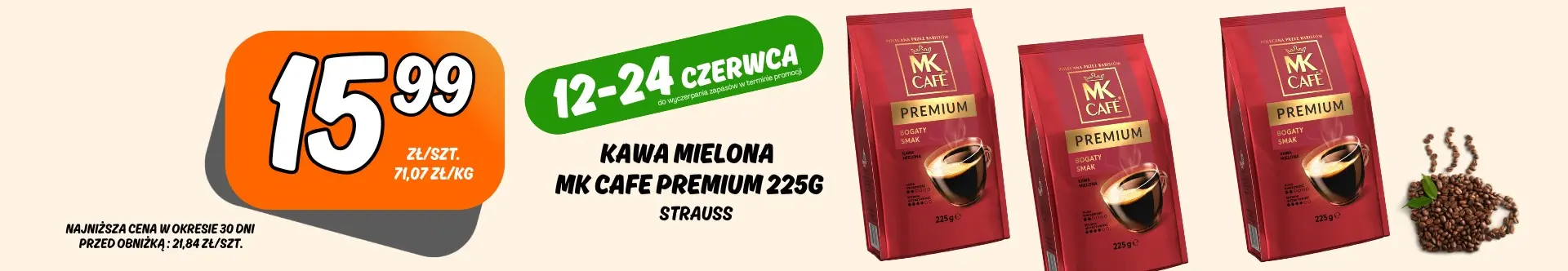 Sklepy Społem - KAWA MIELONA MK CAFE PREMIUM 225G