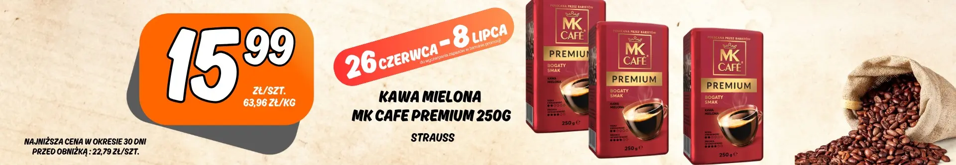 Sklepy Społem - KAWA MIELONA MK CAFE PREMIUM 250G