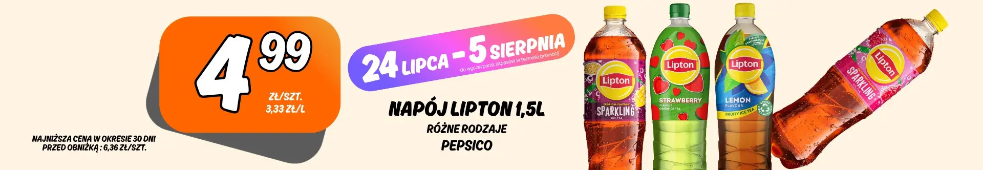 Sklepy Społem - NAPÓJ LIPTON 1.5L RÓŻNE RODZAJE