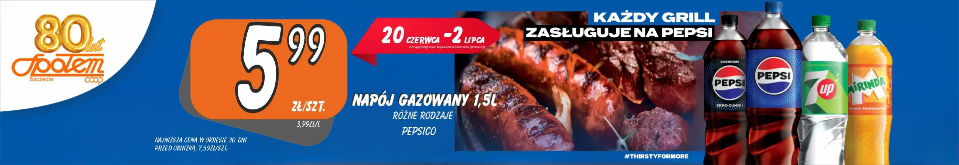 Sklepy Społem - NAPÓJ GAZOWANY 1.5L RÓŹNE RODZAJE
