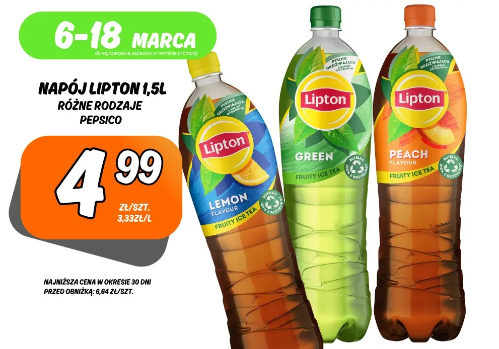 Sklepy Społem - NAPÓJ LIPTON 1.5L RÓŻNE RODZAJE