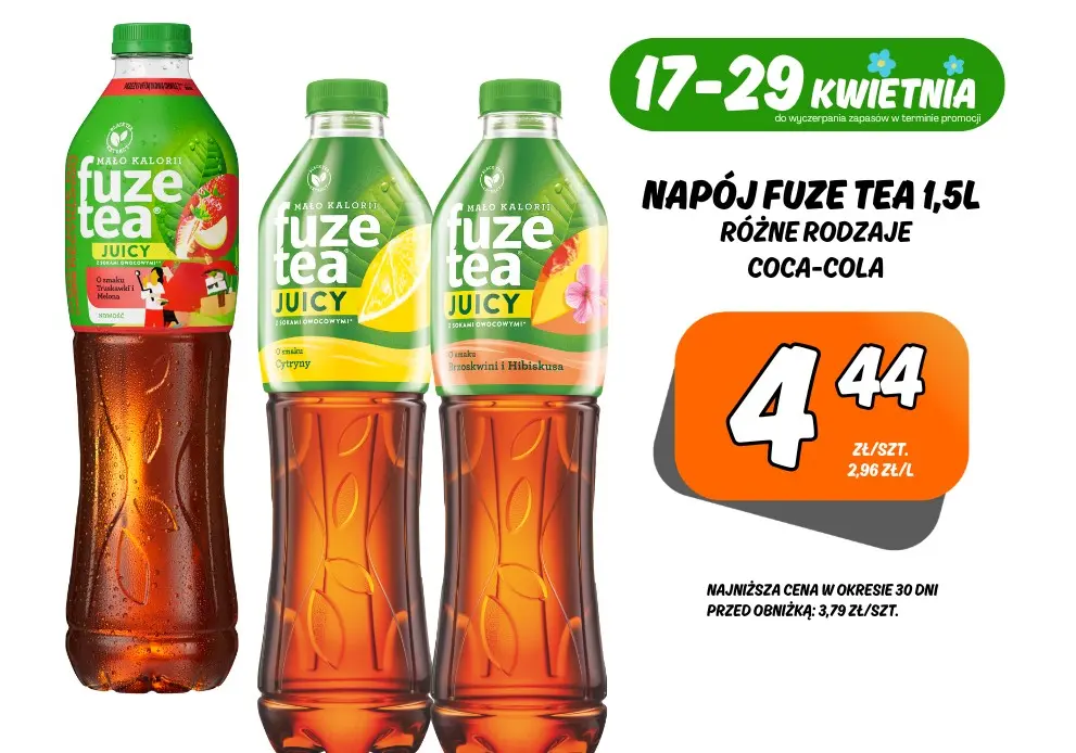 Sklepy Społem - NAPÓJ FUZE TEA 1,5L RÓŻNE RODZAJE