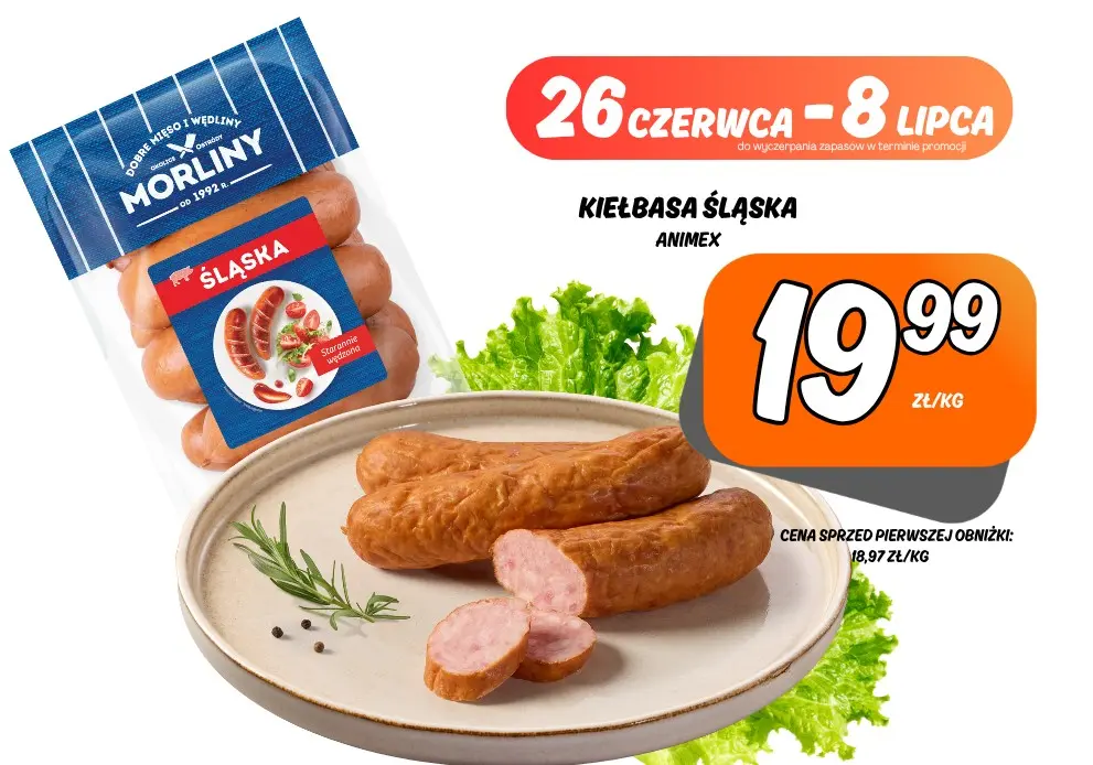 Sklepy Społem - KIEŁBASA ŚLĄSKA ANIMEX 1KG