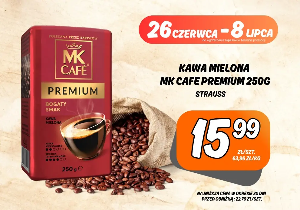Sklepy Społem - KAWA MIELONA MK CAFE PREMIUM 250G