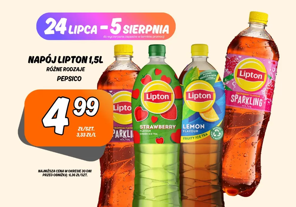 Sklepy Społem - NAPÓJ LIPTON 1.5L RÓŻNE RODZAJE