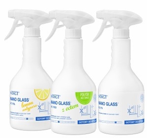 PŁYN DO MYCIA SZYB NANO GLASS 600ML LEMON,OCET