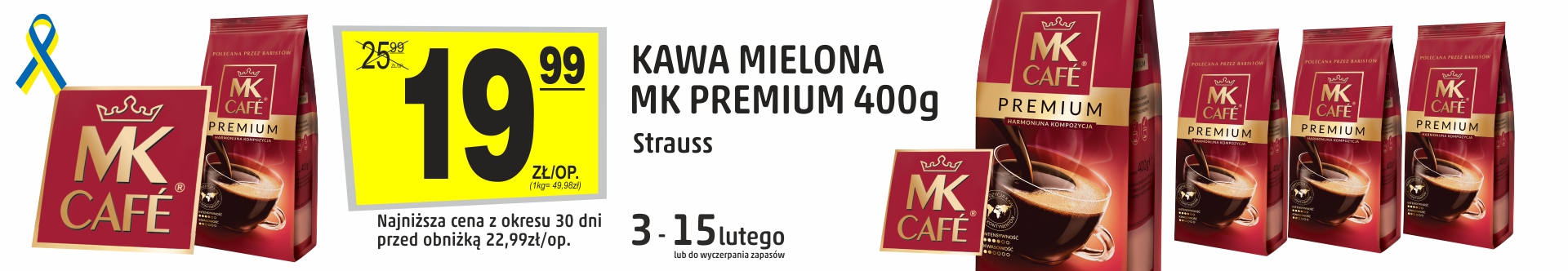 Sklepy Społem - KAWA MIELONA MK PREMIUM 400G