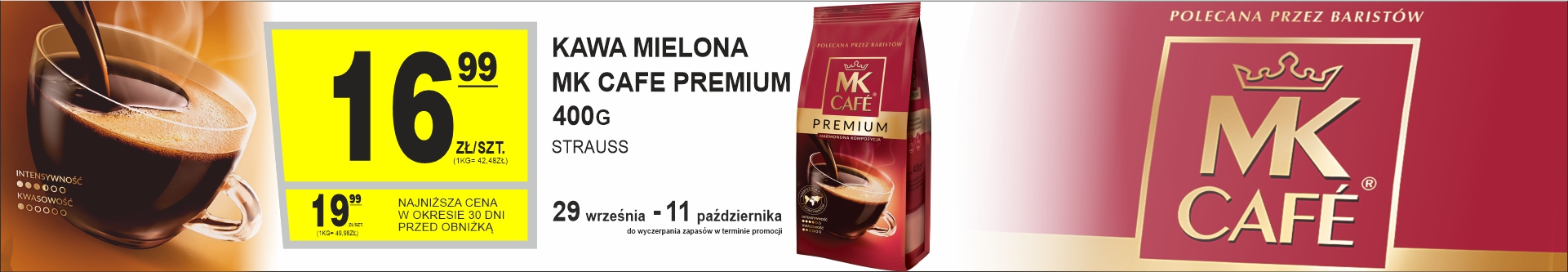 Sklepy Społem - KAWA MIELONA MK CAFE PREMIUM 400G