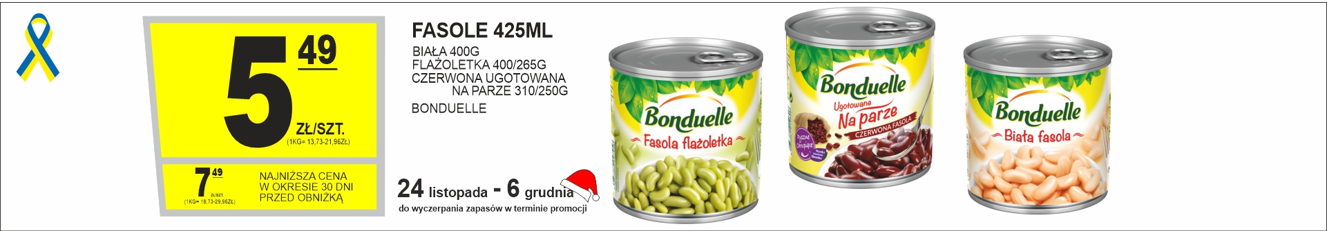 Sklepy Społem - FASOLE BONDUELLE RÓŻNE RODZAJE