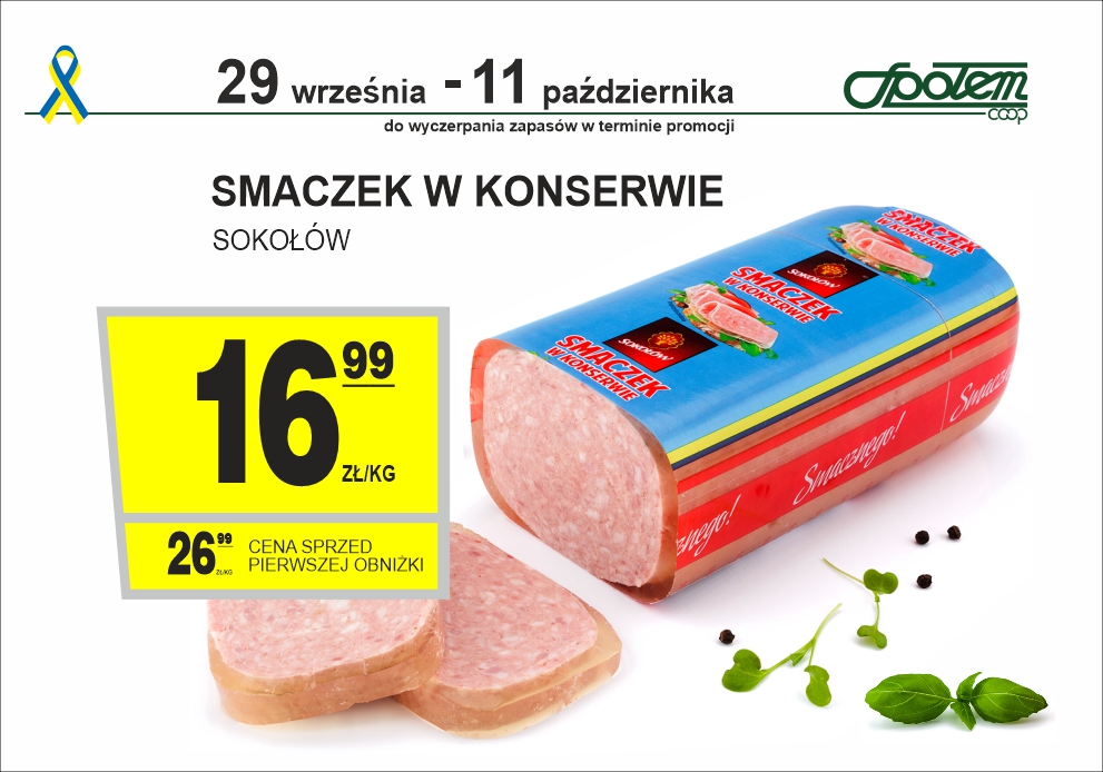 Sklepy Społem - SMACZEK W KONSERWIE SOKOŁÓW 1KG