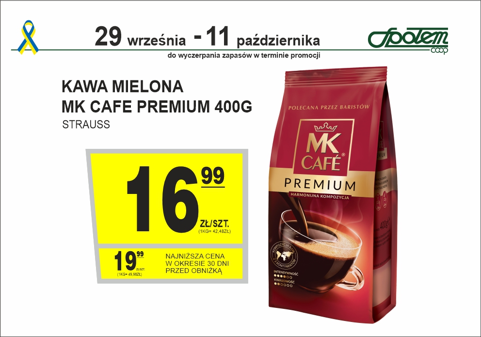Sklepy Społem - KAWA MIELONA MK CAFE PREMIUM 400G