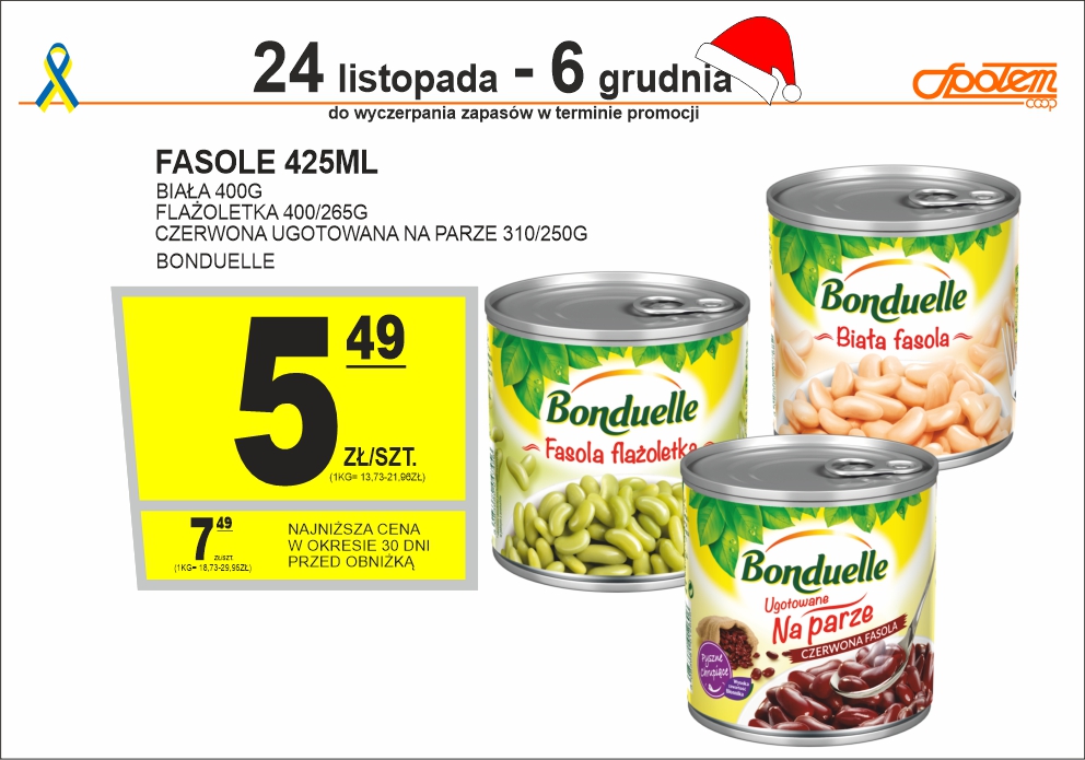 Sklepy Społem - FASOLE BONDUELLE RÓŻNE RODZAJE