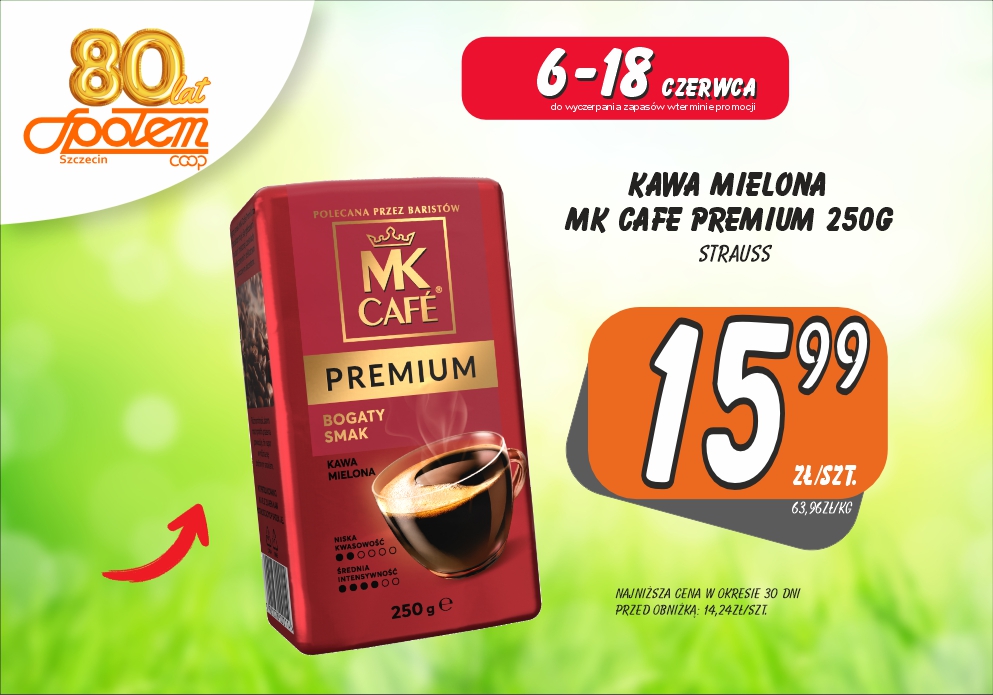 Sklepy Społem - KAWA MIELONA MK CAFE PREMIUM 250G